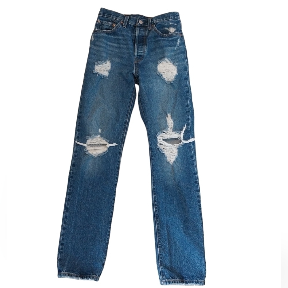 Levi's 501 men's Jeans W26 L32 distressed blue pants